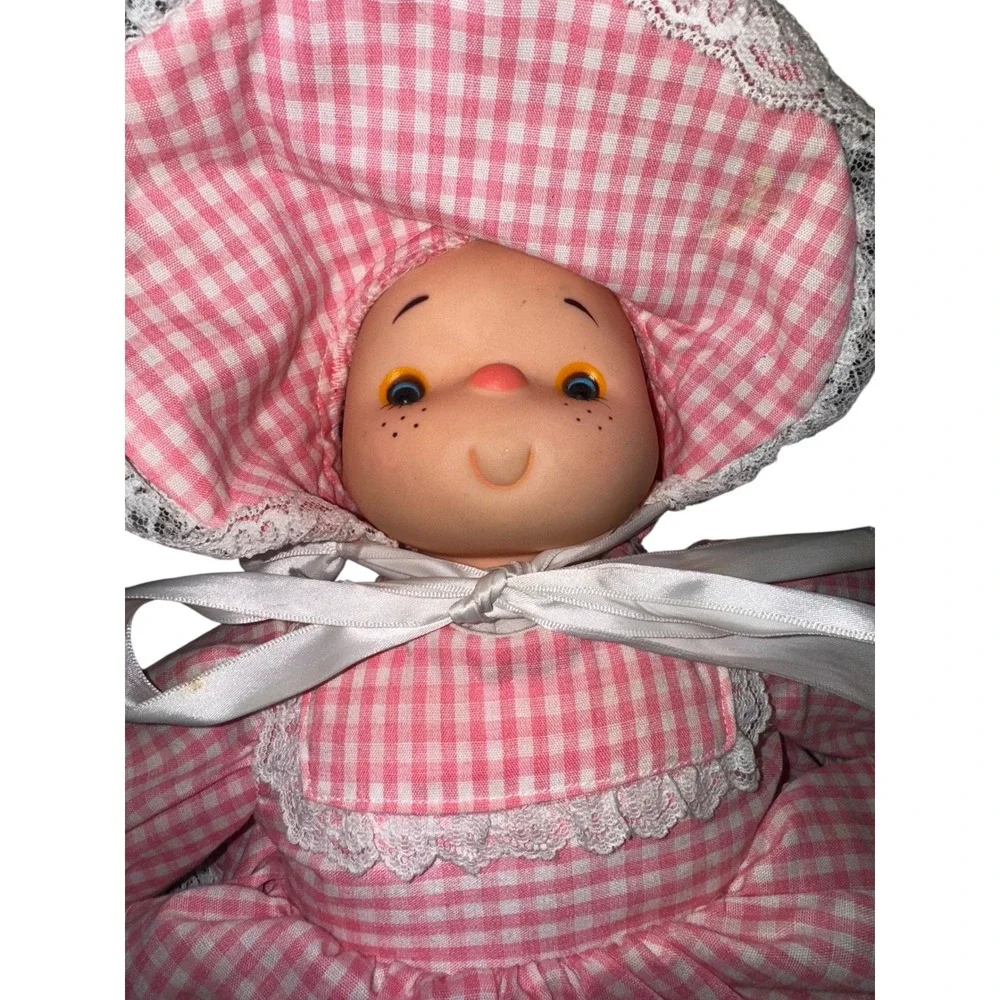 Large 2 RARE Vintage 1980s Ice Cream Dolls Set Blue Pink Dresses Ruffled Pants